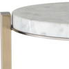 Pietra Carrara Marble Drink Table, Side & End Table by Uttermost, 10.62" width x 23" height x 10.12" depth thumbnail 6