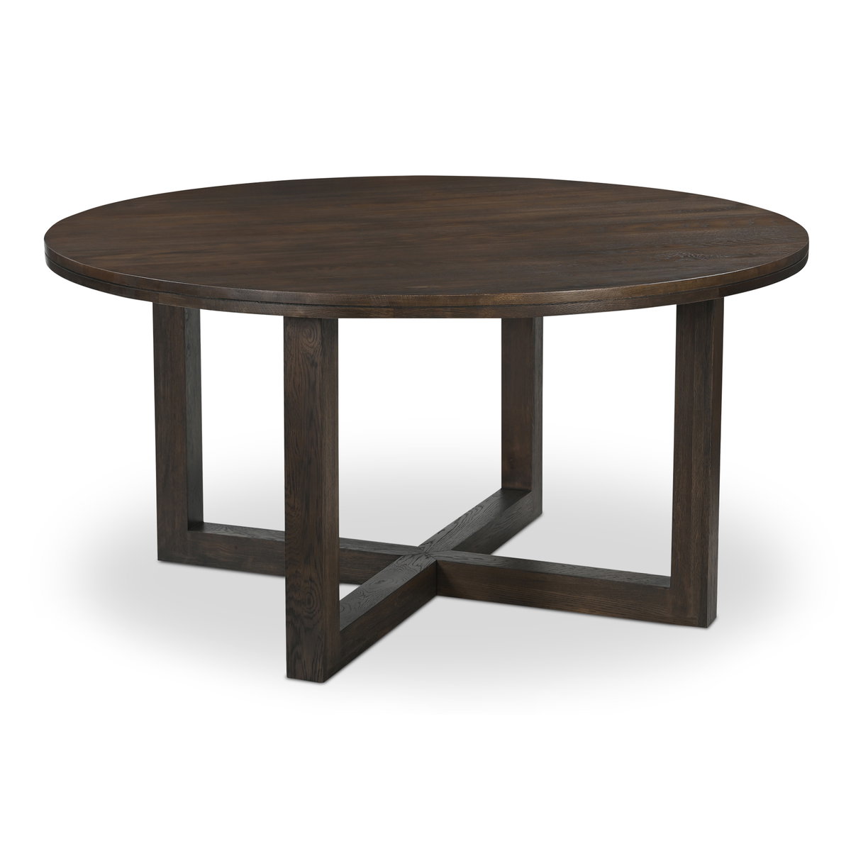 Joel Dining Table Dark Brown, by Moe's Home, 60" width x 30" height x 60" depth View 3