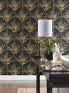Bird of Paradise Black & Gold Wallpaper thumbnail 2
