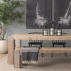 Gamfield  Medium Black Metal and Glass Lantern, Lighting by Mercana, 6.1" length x 6.1" width x 13.39" height thumbnail 5