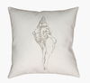 Shells Accent Pillow, Decorative Pillow by Surya, 18" length x 18" width thumbnail