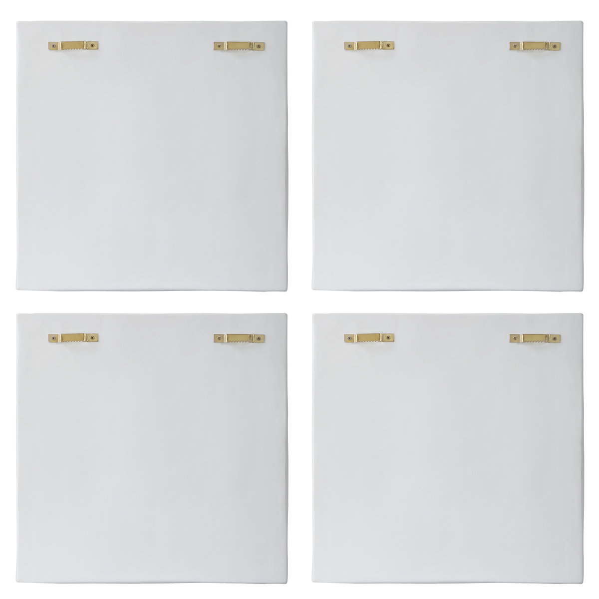 Snowdrift Sculpted White Wall Decor Set/4, Sculptural Wall Art by Uttermost, 15.25" width x 15.25" height x 3" depth View 9