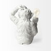 Simia (12'H) White Resin Playful Monkey Table Lamp, by Mercana, 9" length x 9" width x 12" height thumbnail 6