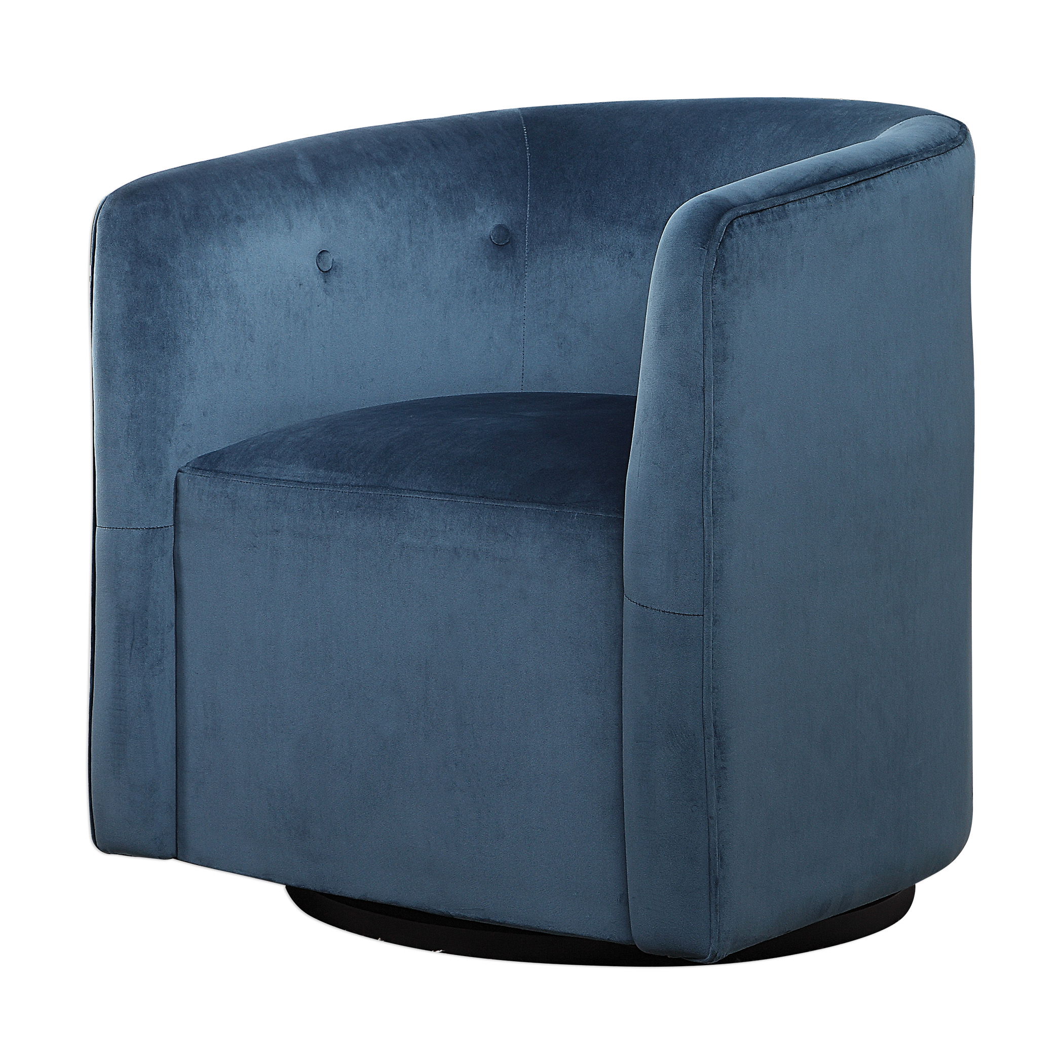 Mallorie Blue Swivel Chair large image 