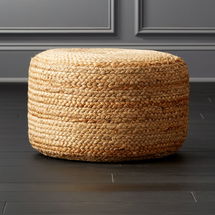 Online Designer Bedroom braided jute pouf