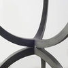 Veneto 40' Round Dining Table | Modern | White Marble & Black Metal | Seats 4, by Mercana, 40" length x 40" width x 30" height thumbnail 5