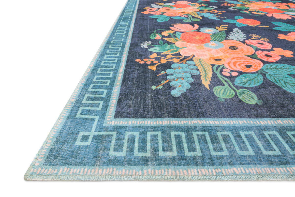 Rifle Paper Co. x Loloi Jardin Rug, 5'4" length x 7'6" width View 2