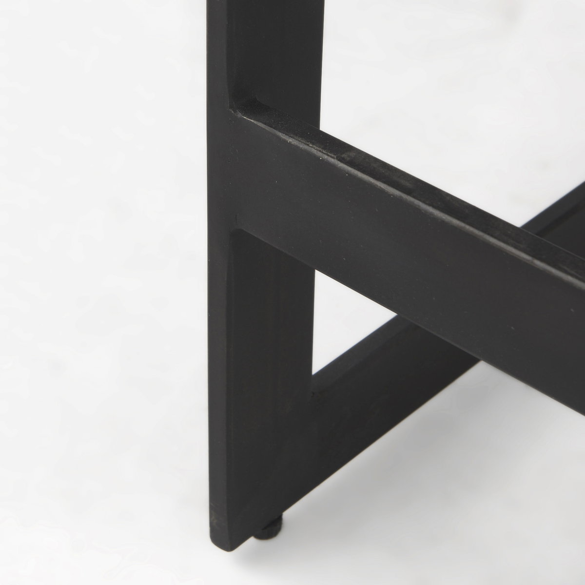 Kiran Backless 26in Seat Counter Stool | Black Wood with Black Metal, Counter & Bar Stool by Mercana, 17" length x 17" width x 26" height View 12