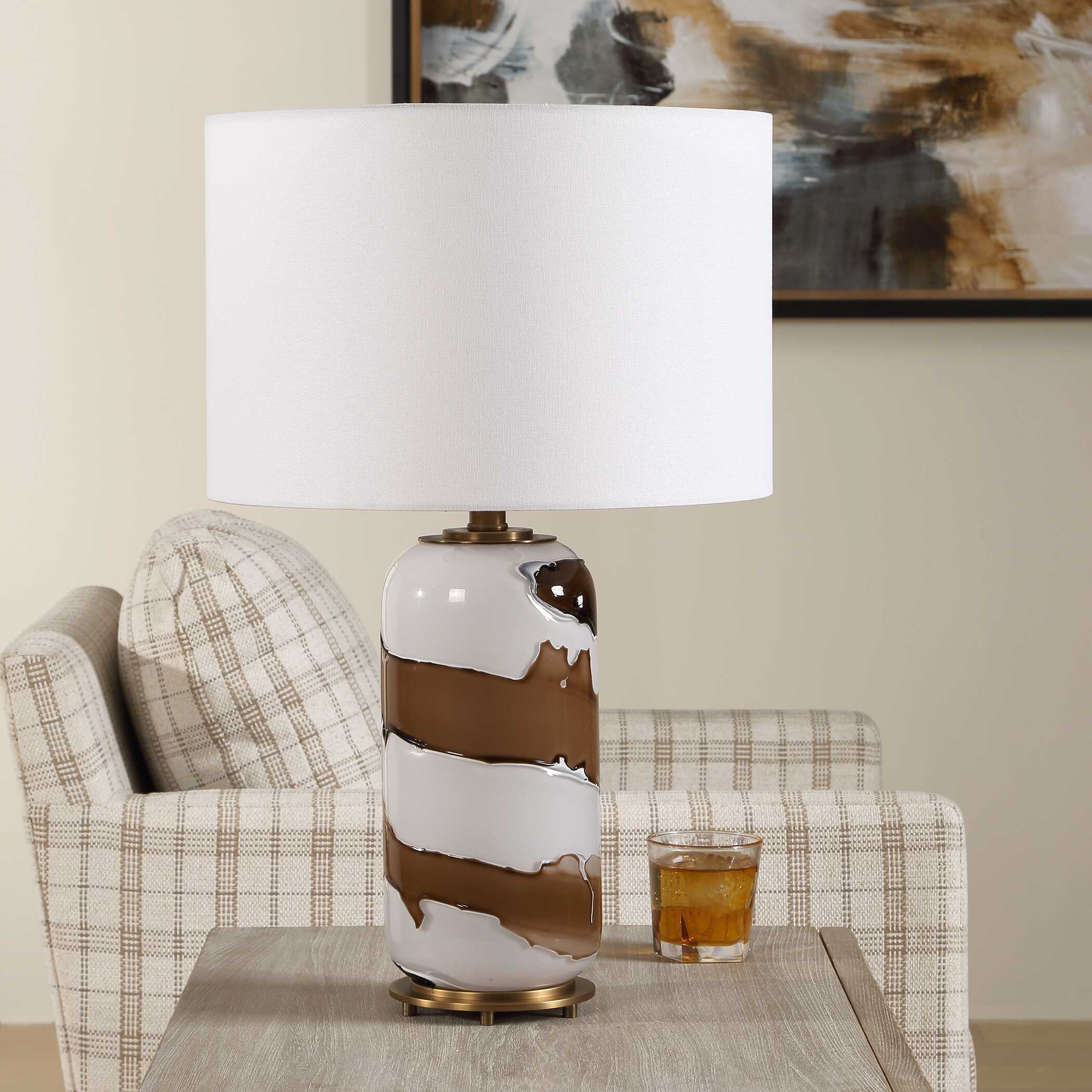 Ararat Swirl Table Lamp, by Uttermost, 15" width x 24" height x 15" depth View 3