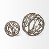 Sphaira Noir II Large 7L x 7W Gold Cast Aluminum Decorative Tree Branch Orb, Decorative Object by Mercana, 7" length x 7" width x 7" height thumbnail 5