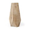Allen I Large Natural Wooden Base Oval Vase, by Mercana, 10" length x 5.51" width x 19.25" height thumbnail 1