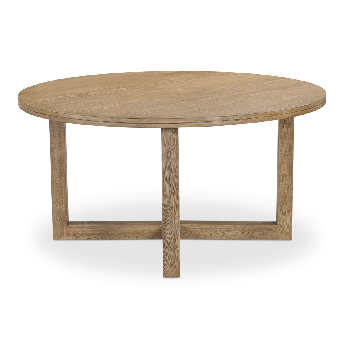 Joel Dining Table Natural, by Moe's Home, 60" width x 30" height x 60" depth View 3