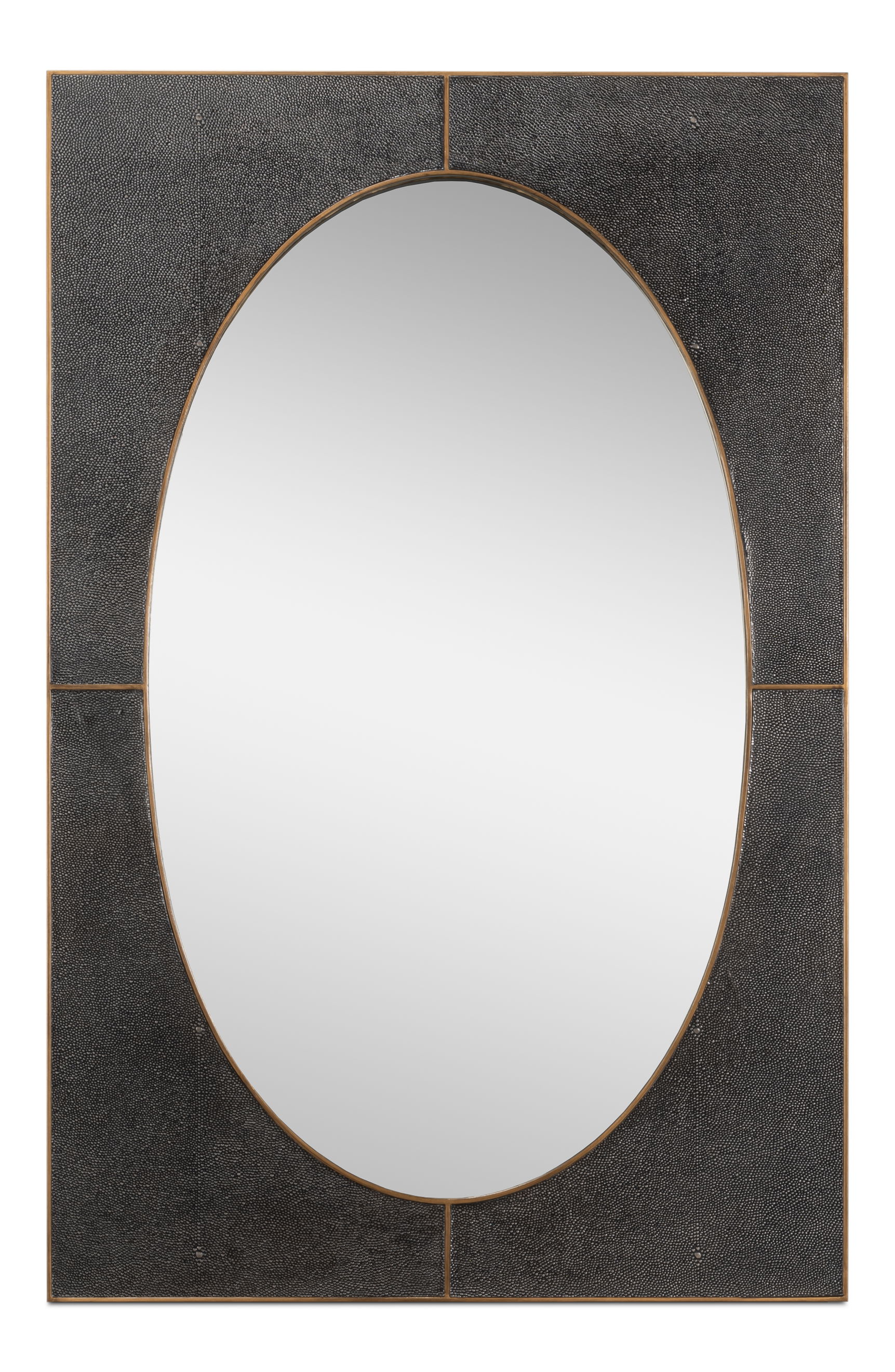 Francis Mirror,Shagreen,Antique Grey, by Sarreid, 28" length x 1" width x 43" height View 8