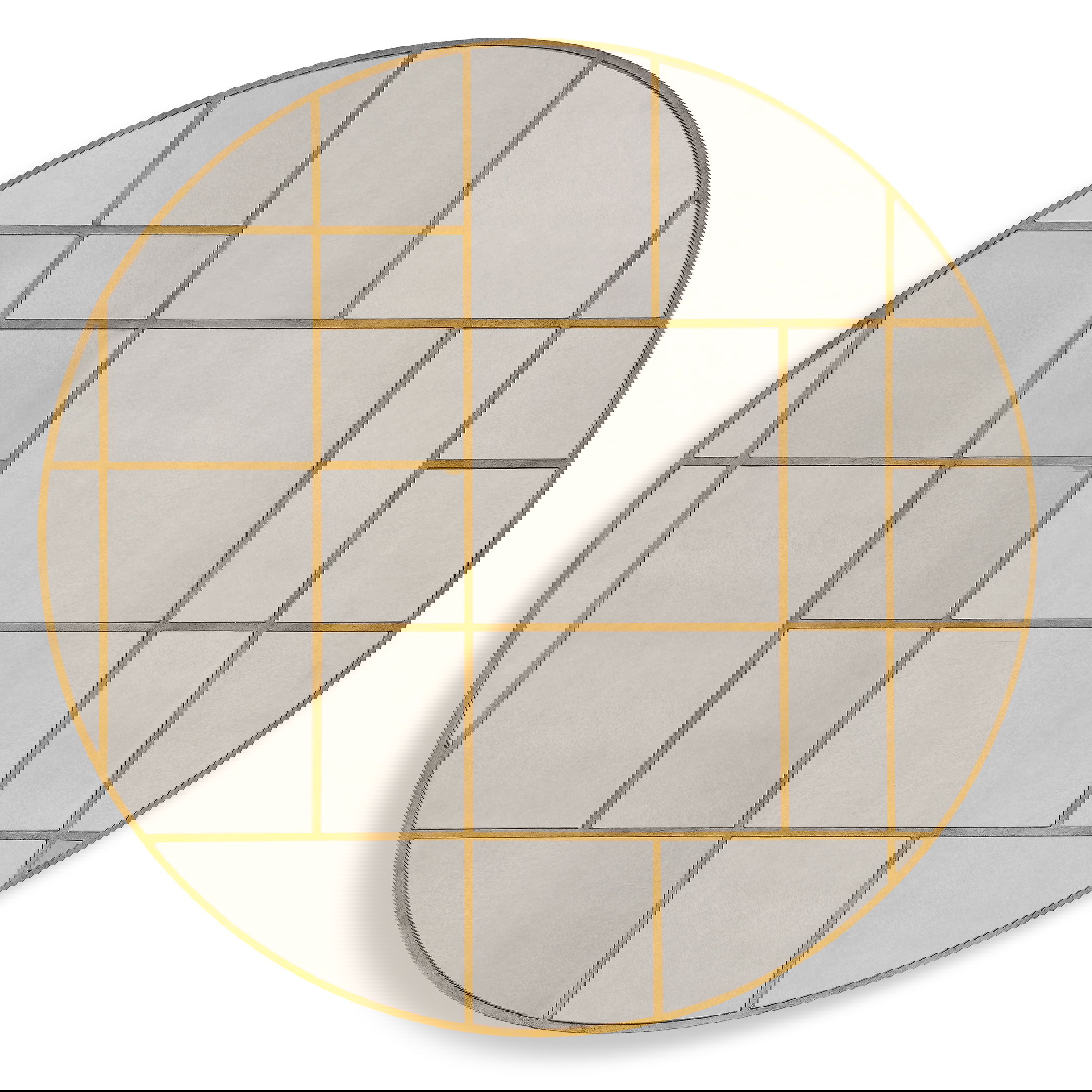 Geometric Round Mirror large image 