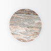 Allyson 42' Round Pedestal Dining Table | Savar Pink Marble & Brown Wood | Seats 4, by Mercana, 42" length x 42" width x 30" height thumbnail 7