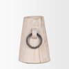 Monique Small Light Brown with Handles Wood Pot, Decorative Jar by Mercana, 5" length x 5" width x 7" height thumbnail 4