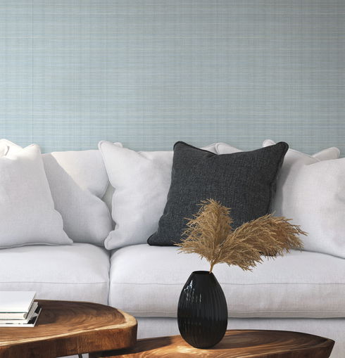 Laguna Abaca Blue Peel & Stick Wallpaper