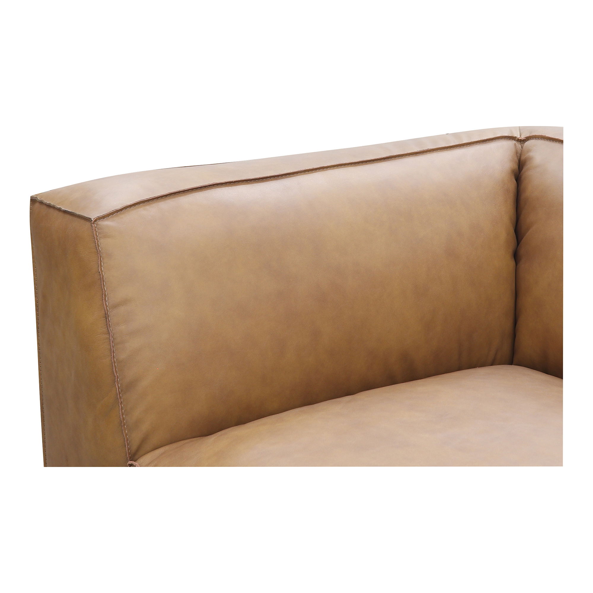 Form Lounge Modular Sectional Sonoran Tan Leather, Sectional Sofa by Moe's Home, 112" width x 26" height x 71.5" depth View 6