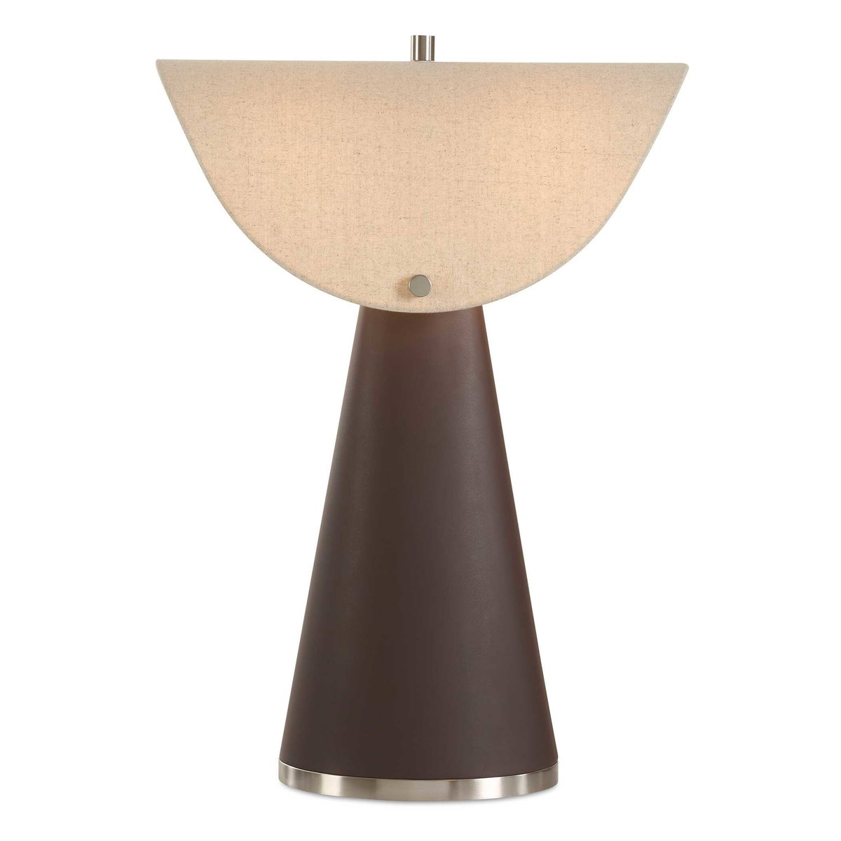 Conover Brown Modern Table Lamp, by Uttermost, 19" width x 27.25" height x 19" depth View 1
