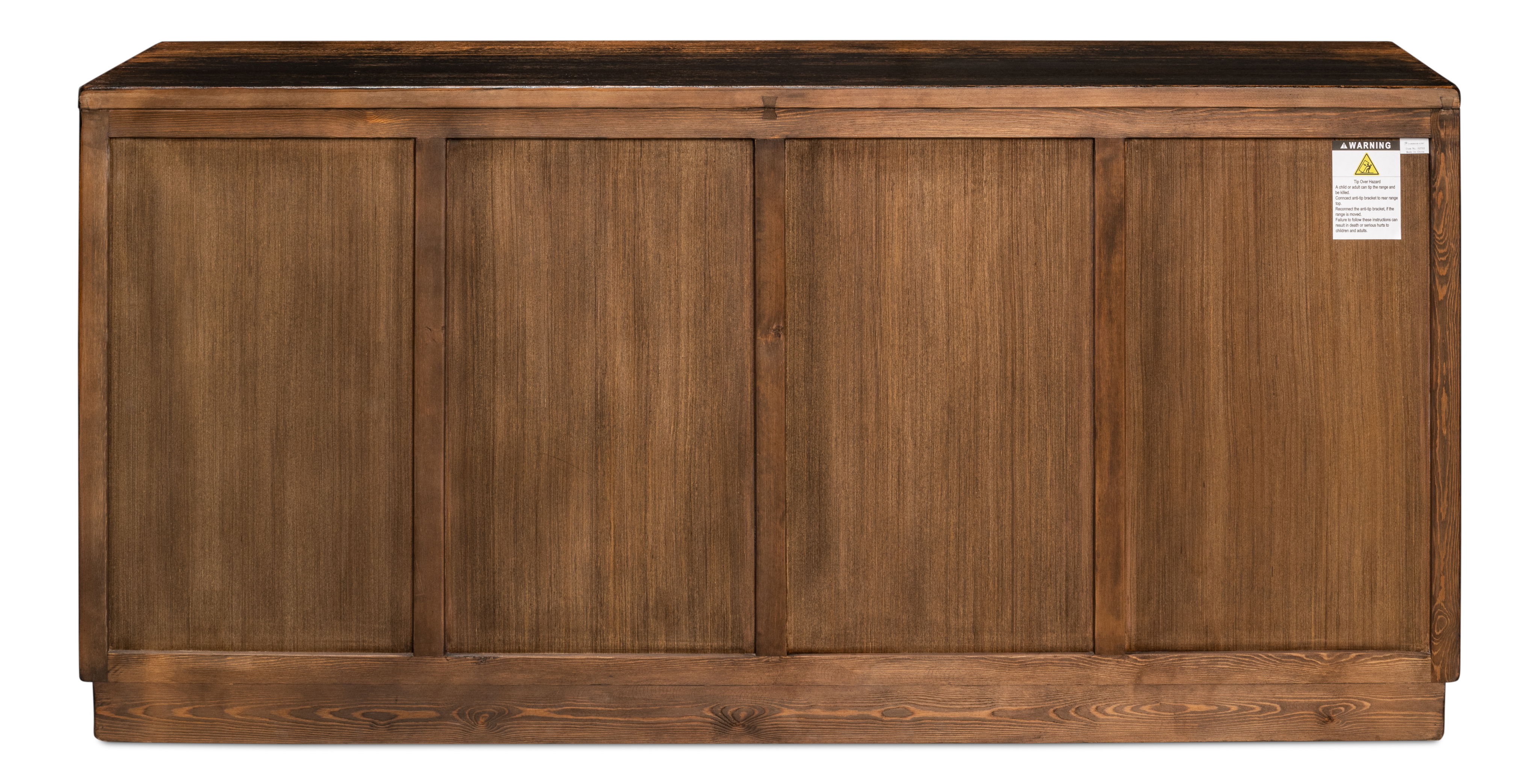 Scrubboard Front Sideboard, Ebony, Cabinets & Sideboard by Sarreid, 71" length x 17" width x 34" height View 3