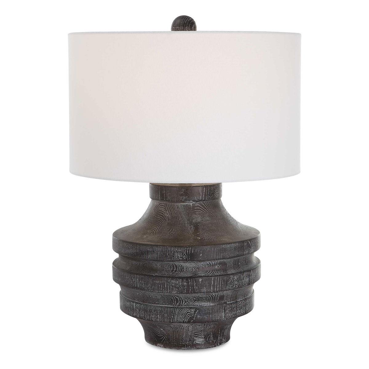 Timber Carved Wood Table Lamp, by Uttermost, 17" width x 24" height x 17" depth View 1