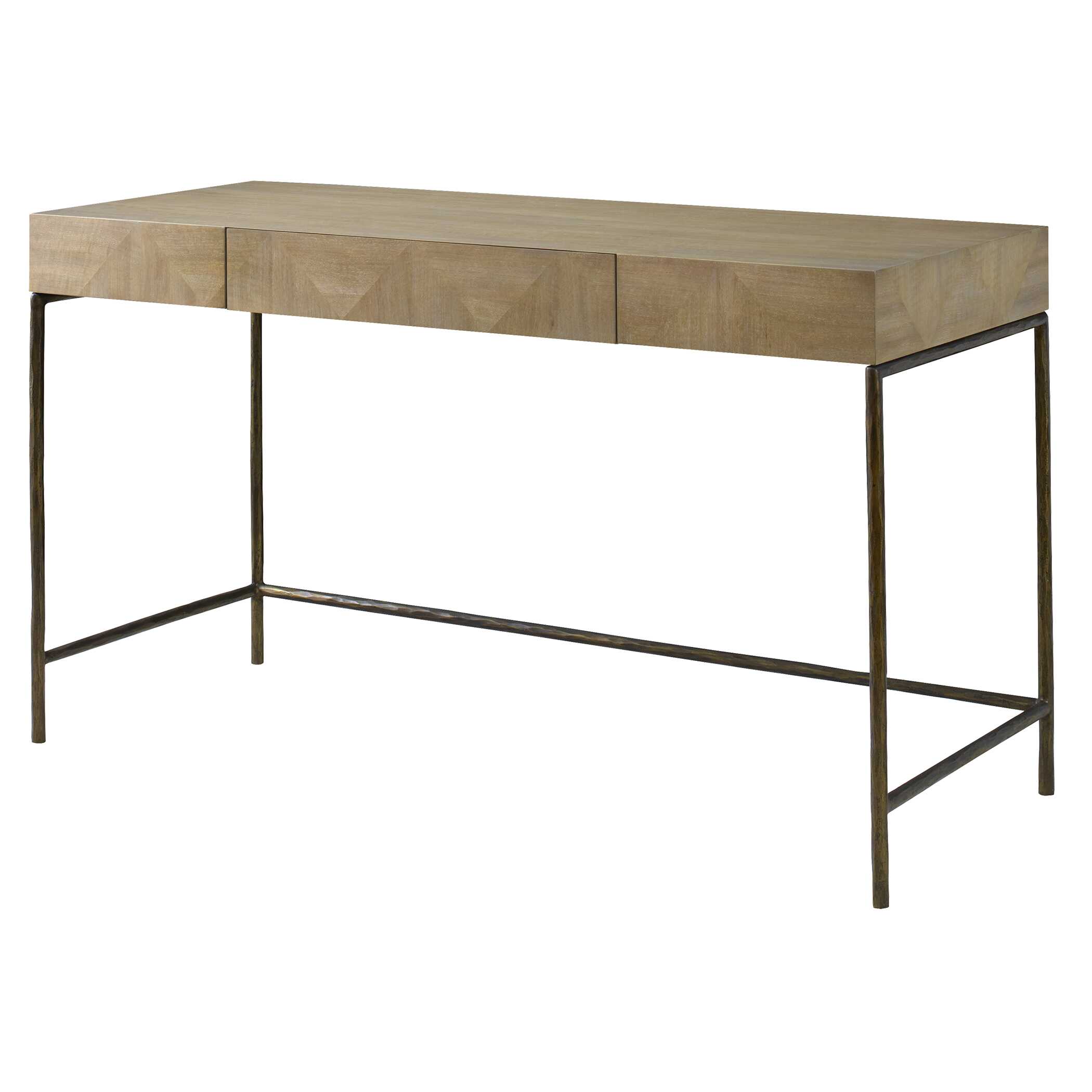 Aristotle Natural Wood Modern Desk large image 