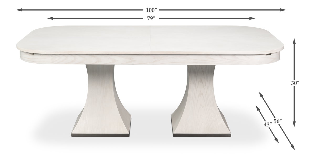 Gramercy Park Jupe Table, by Sarreid, 3'7" length x 6'7" width x 2'6" height View 13