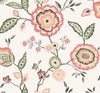 Dahlia Blooms Off White & Pink Wallpaper thumbnail 0