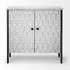 Savannah White Fir Veneer with Gray Metal 2-Door Accent Cabinet, Cabinets & Chest by Mercana, 31.5" length x 15.75" width x 31.5" height thumbnail 4