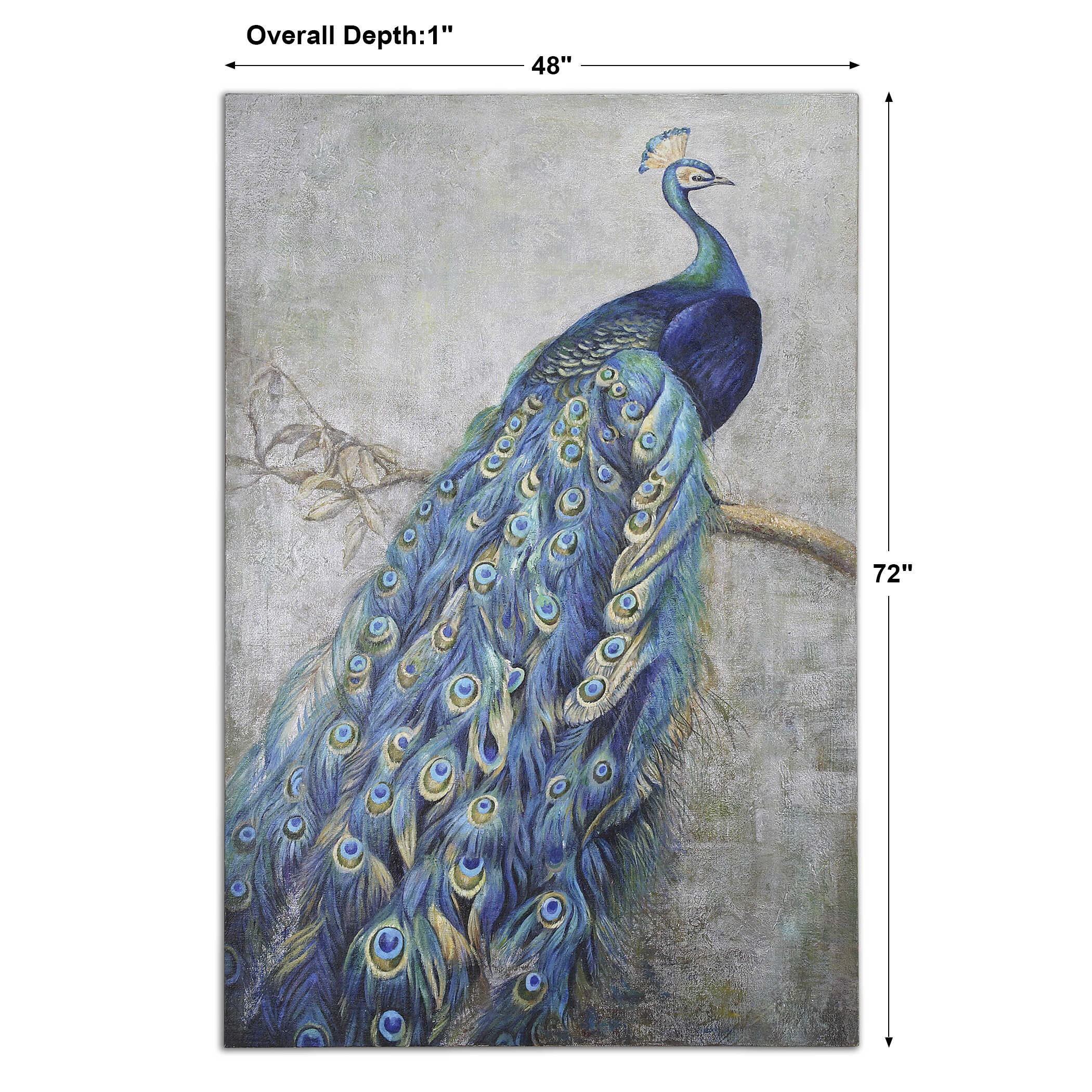 Proud Papa Hand Painted Art, Painting by Uttermost, 48" width x 72" height x 1" depth View 3