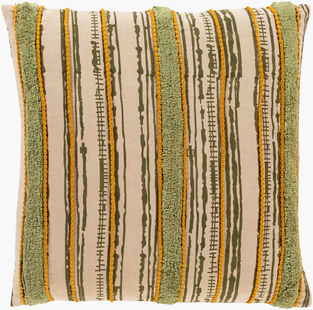 Tanzania Accent Pillow Down, Decorative Pillow by Surya, 22" length x 22" width