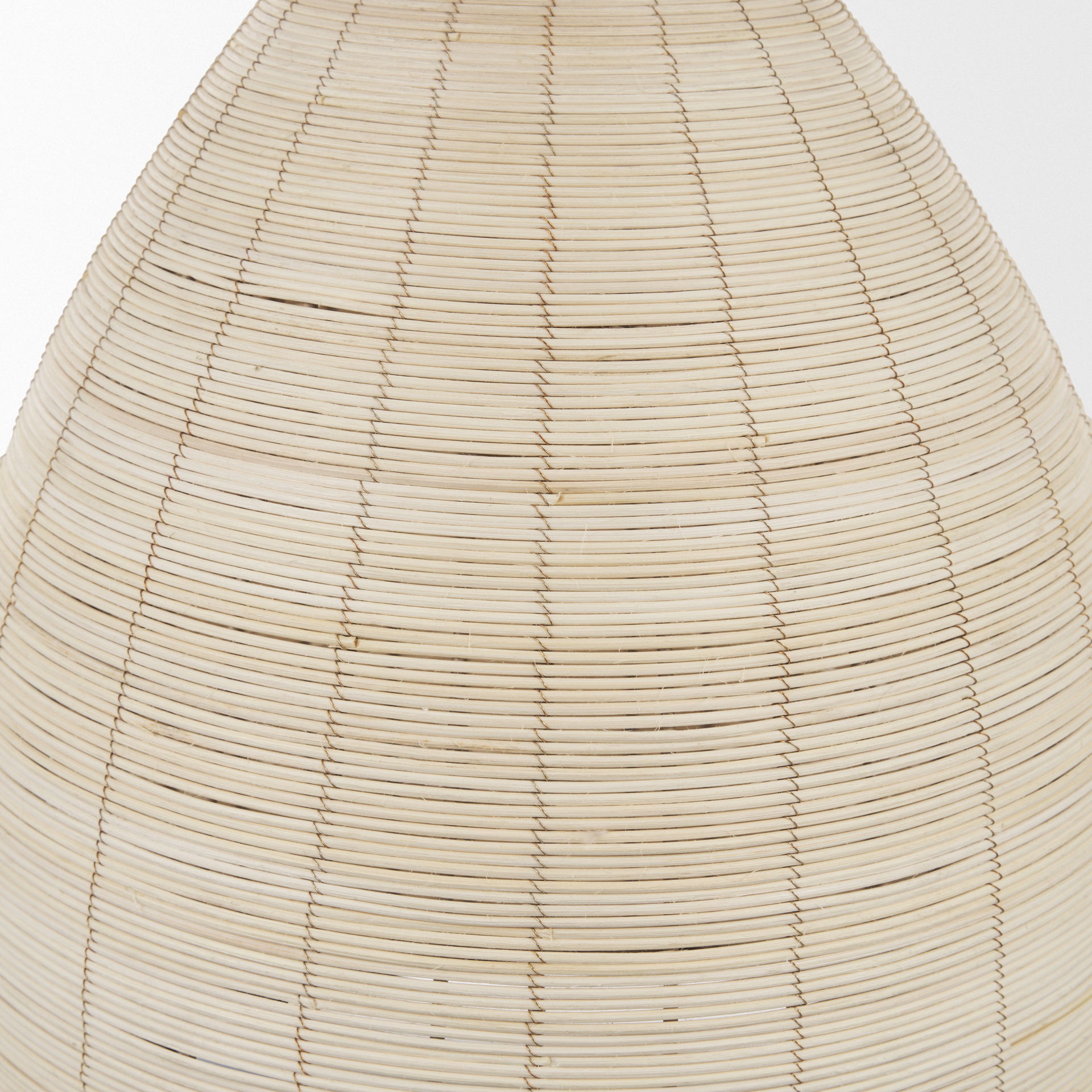 Saliha Cane with Brass Metal Pendant Light, by Mercana, 18" length x 18" width x 22.5" height View 7