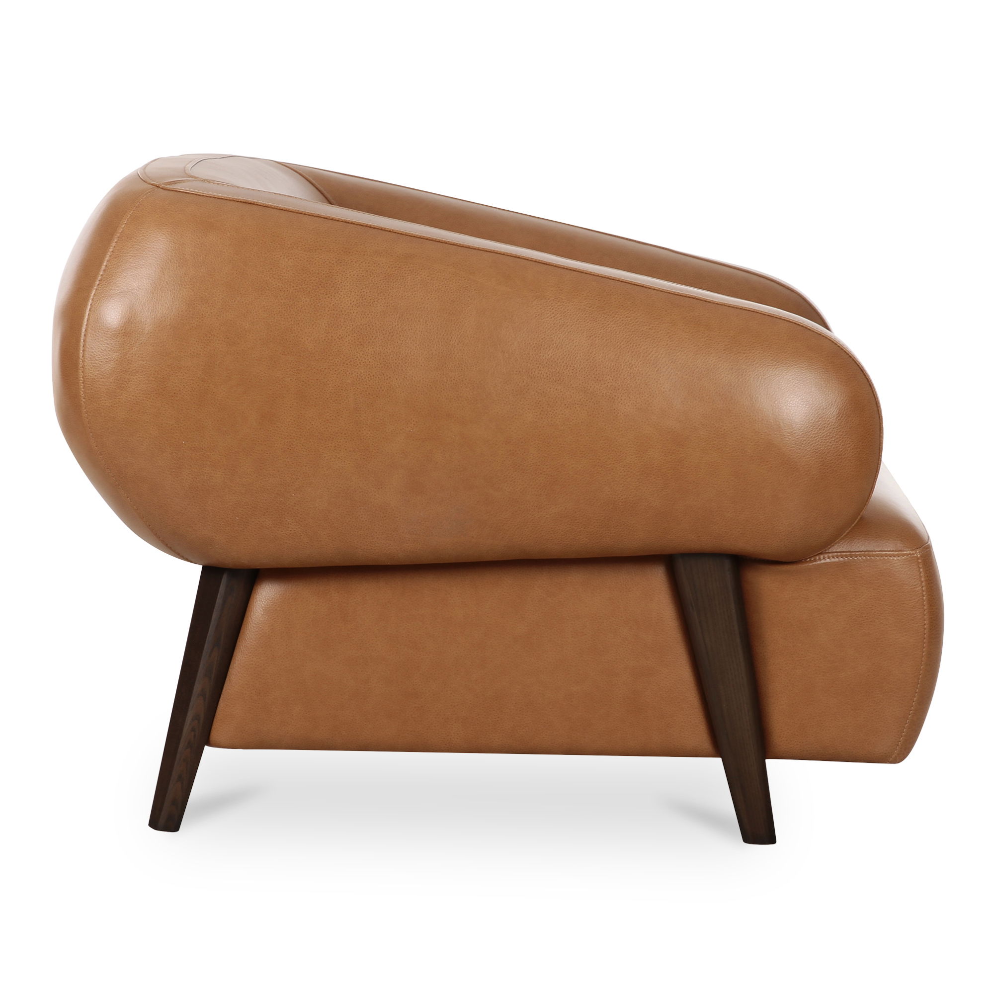 Devlin Lounge Chair Tan Leather large image 