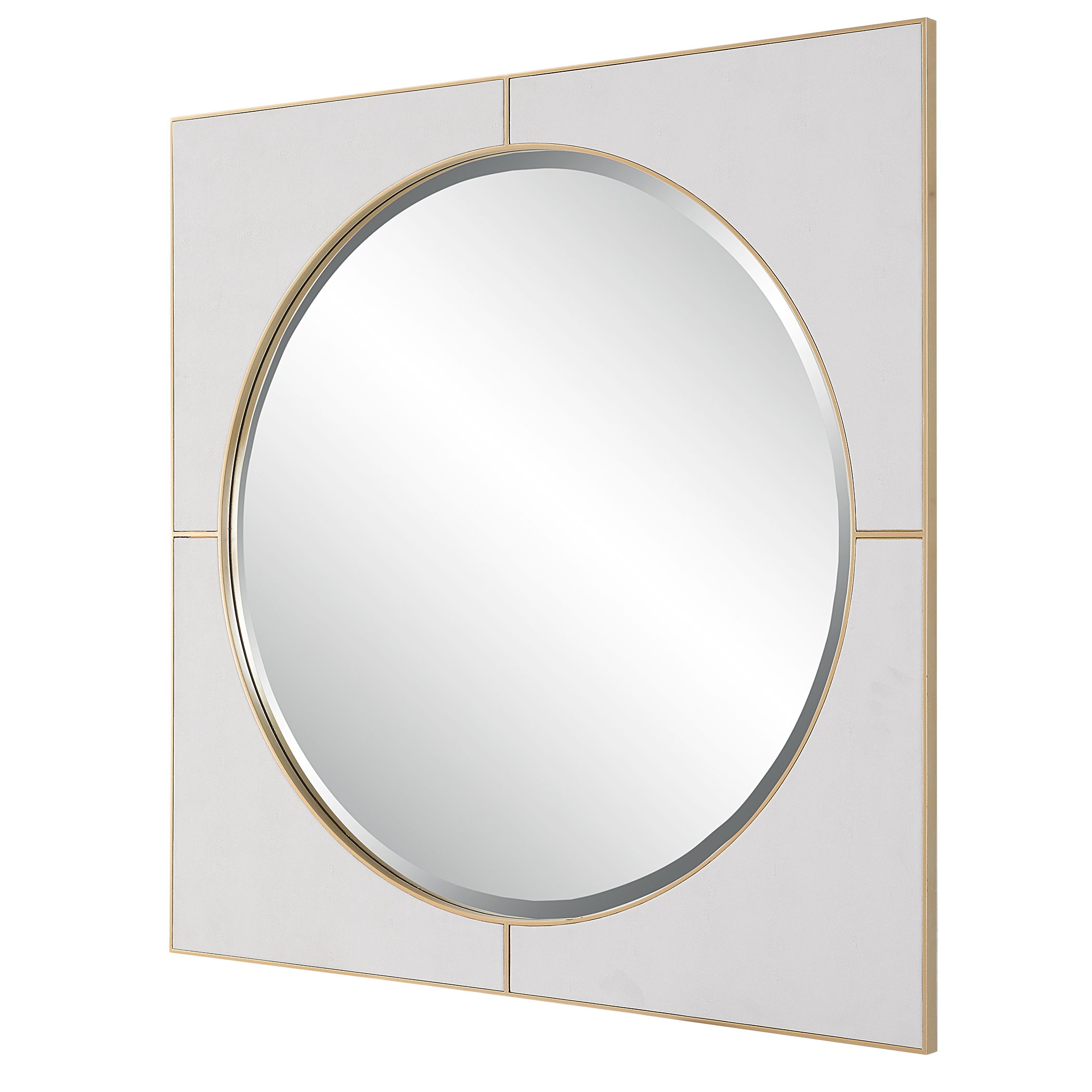 Cyprus White Square Mirror large image 