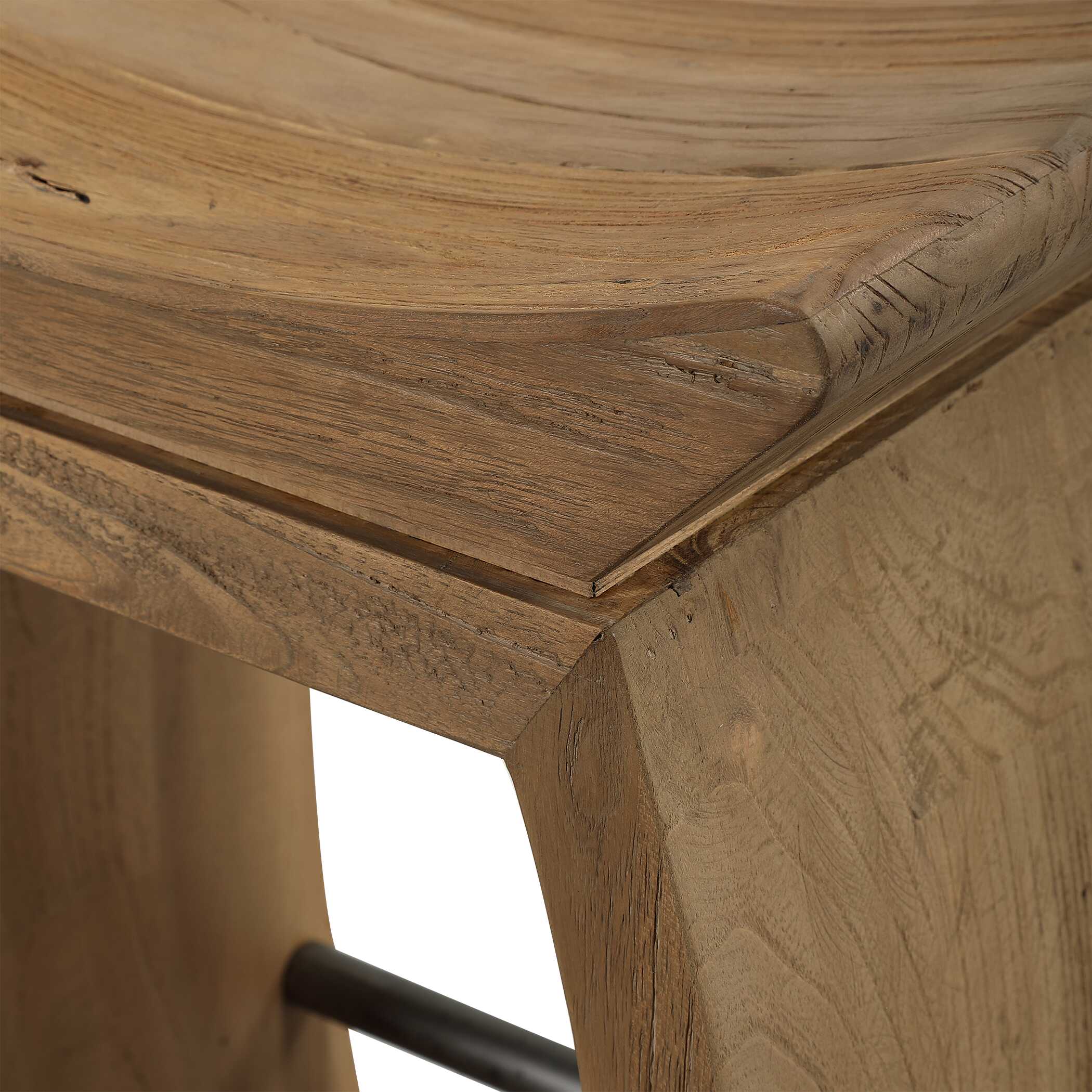 Connor Modern Wood Counter Stool, Furniture by Uttermost, 18" width x 25" height x 14" depth View 7