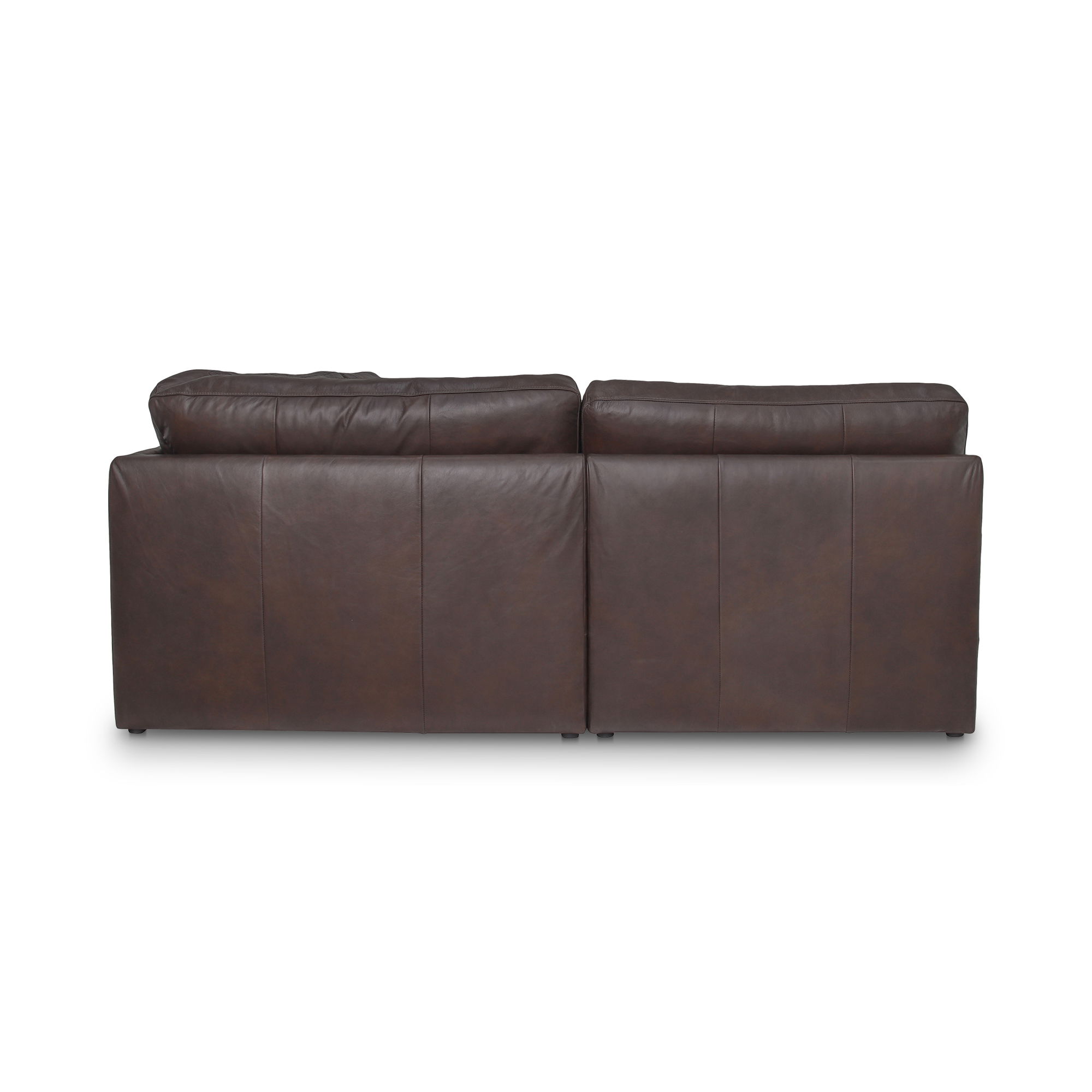 Thurlow U Shaped Modular Armless Sectional   espresso Brown Leather large image 