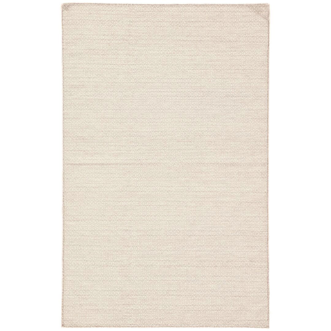 Hampshire Geometric Hand-Woven Wool Beige/Ivory Area Rug large image 