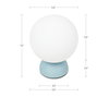 Ovi Table Lamp Light Blue, by Moe's Home, 5.9" width x 7.9" height x 5.9" depth thumbnail 6