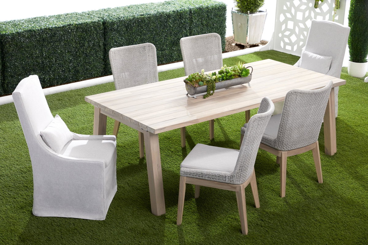 Adele Outdoor Slipcover Dining Chair, by Essentials for Living, 22.5" width x 40" height x 26.5" depth View 12
