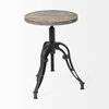 Emslie Backless 19in-25in Seat Counter Stool | Brown Wood with Metal, Counter & Bar Stool by Mercana, 15.75" length x 15.75" width x 26" height thumbnail 5