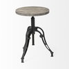 Emslie I 19'-25' Brown Wood Seat Black Metal Frame Stool, Counter & Bar Stool by Mercana, 15.75" length x 15.75" width x 26" height thumbnail 5