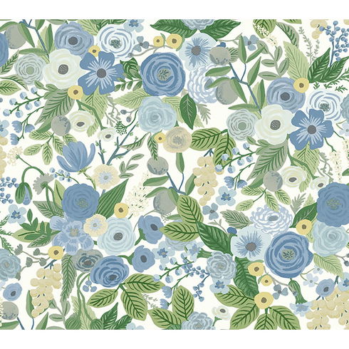 Garden Party Blue & Green Multi Peel & Stick Wallpaper