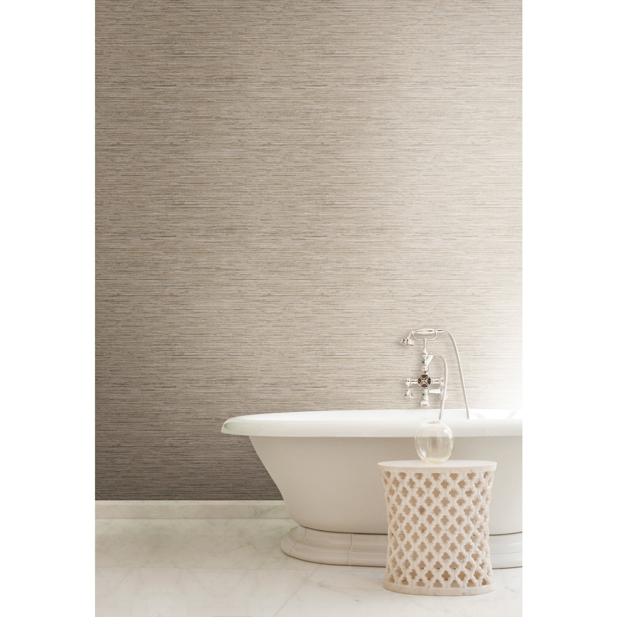 Grasscloth Brown Wallpaper, by York Wall, 33' length x 1'8.5" width x 0.02" depth View 5