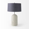Quinn 19.0L x 19.0W x 24.6H Beige Base with Navy Fabric Shade Table Lamp, by Mercana, 18" length x 18" width x 28.75" height thumbnail 4