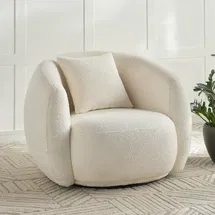 Online Designer Patio Naples Fabric Swivel Armchair