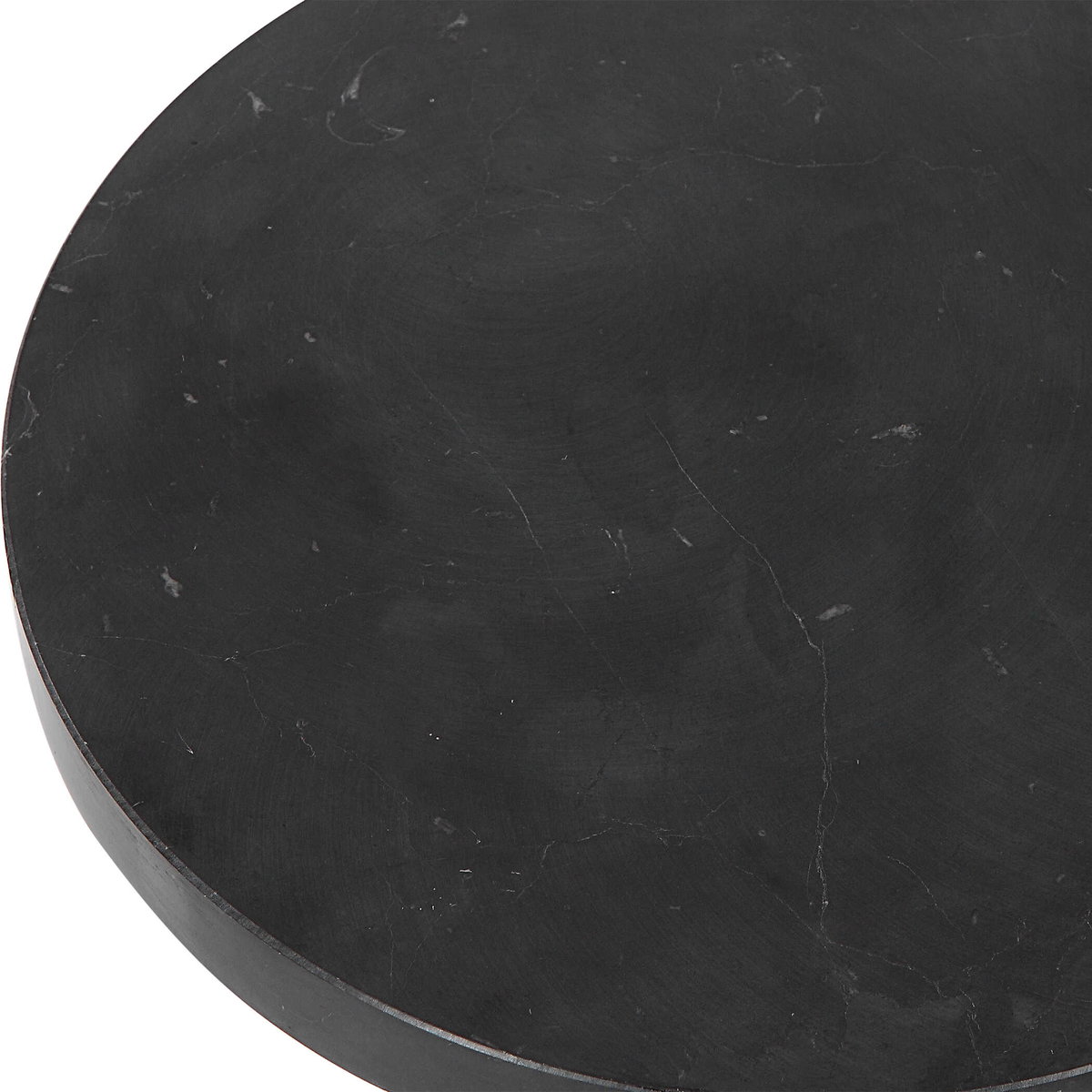 Bead Black Marble Drink Table, Side & End Table by Uttermost, 10" width x 24" height x 10" depth View 5
