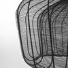 Camila (40'x31') Black Metal Mesh-Style Four Bulb Chandelier, by Mercana, 40" length x 40" width x 31" height thumbnail 8
