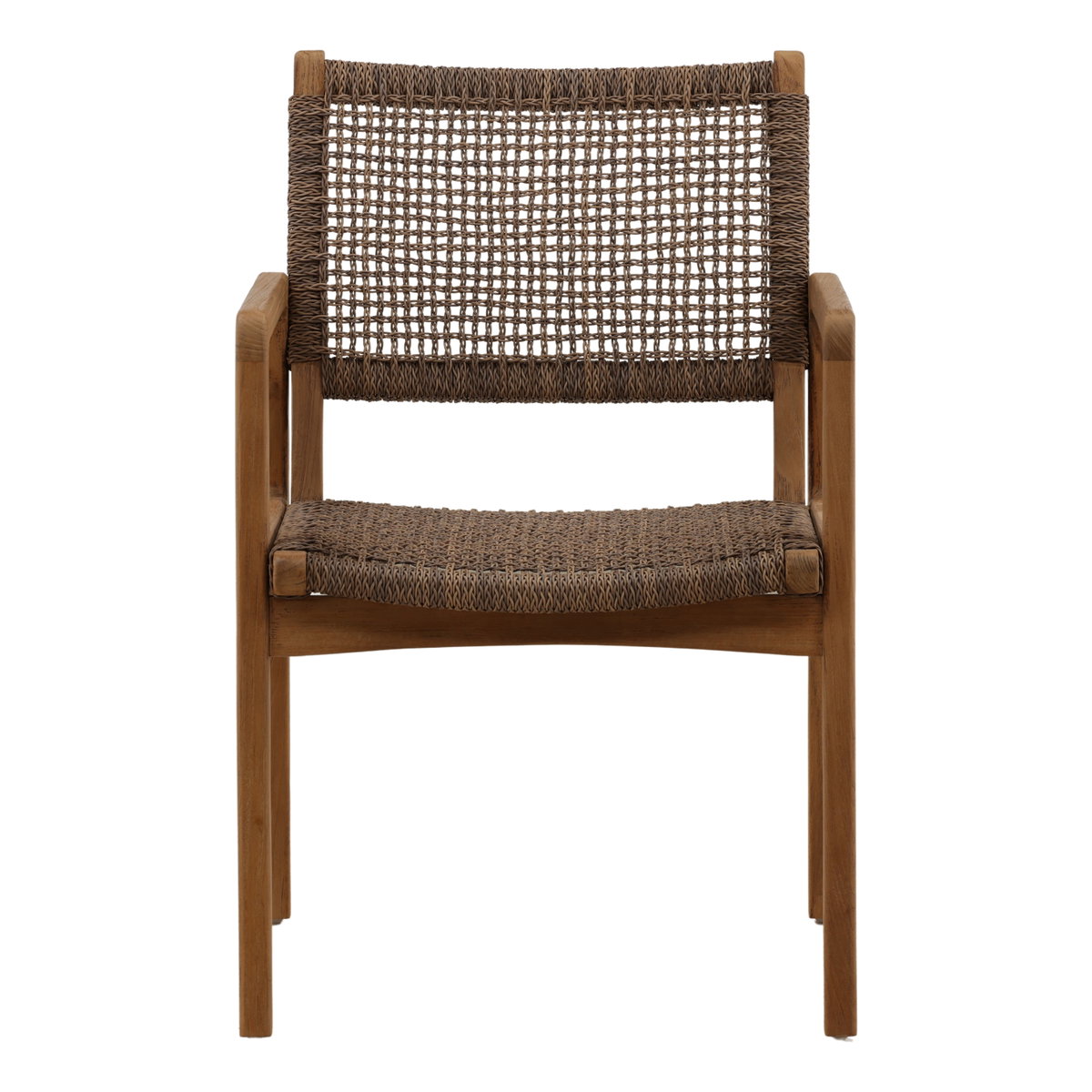 Camilla Outdoor Dining Chair Set of 2 Light Brown, by Dovetail, 22.12" width x 33.5" height x 25.39" depth View 2