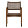 Camilla Outdoor Dining Chair Set of 2 Light Brown, by Dovetail, 22.12" width x 33.5" height x 25.39" depth thumbnail 2