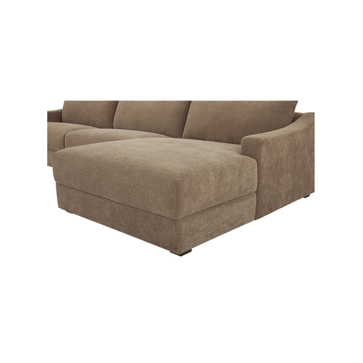 Farrow Sectional Taupe Right, Sectional Sofa by Moe's Home, 130.5" width x 31.75" height x 61.5" depth View 5